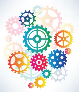 Abstract tooth wheels