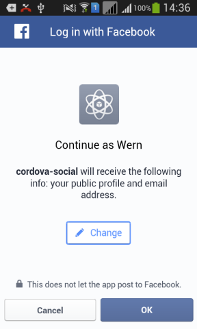 facebook login