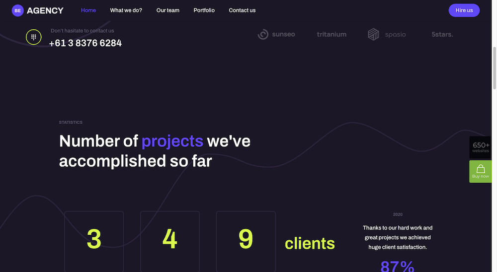 BeAgency6 theme screenshot